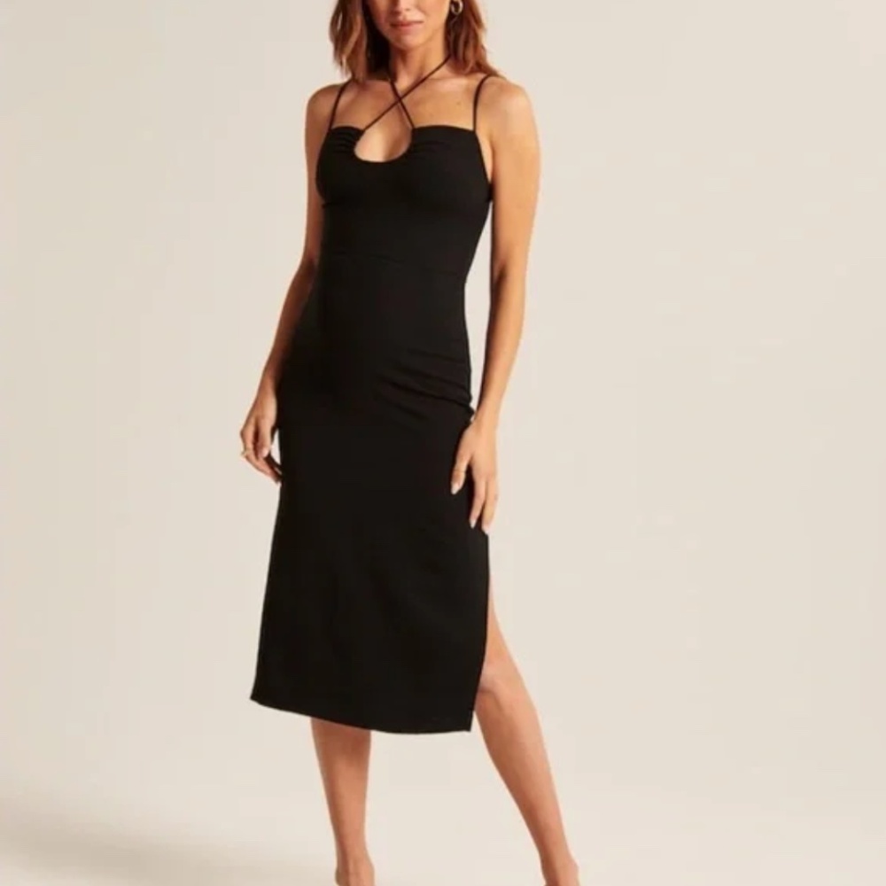 Abercrombie & Fitch Strappy Halter Midi dress